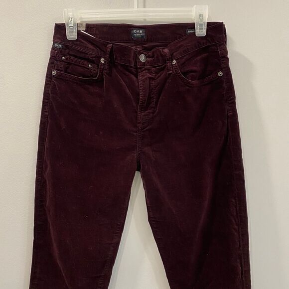 Citizens Of Humanity Burgundy Rocket High Rise Skinny Jeans - Picture 6 of 13